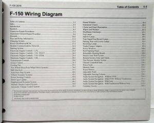 2016 Ford F-150 Pickup Raptor Electrical Wiring Diagrams Manual