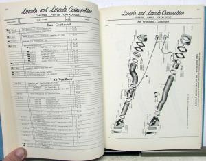1949 Lincoln & Cosmopolitan Dealer Chassis Parts List Book Catalog Original