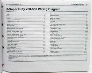 2015 Ford F-250 350 450 550 Super Duty Pickup Electrical Wiring Diagrams Manual