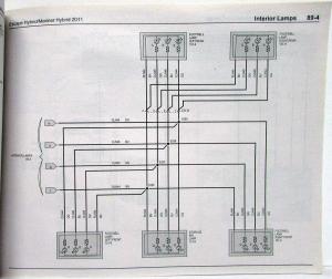 2011 Ford Escape & Mercury Mariner Hybrid Electrical Wiring Diagrams Manual