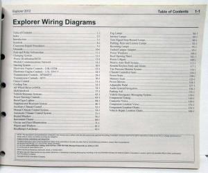 2012 Ford Explorer Electrical Wiring Diagrams Manual