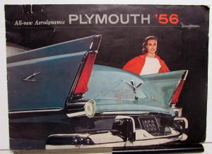 1956 Plymouth Powerflite Belvedere Savoy Plaza Suburban Color Sale Brochure ORIG