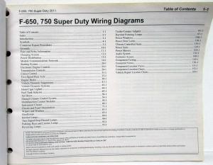 2011 Ford F-650 750 Super Duty Trucks Electrical Wiring Diagrams Manual
