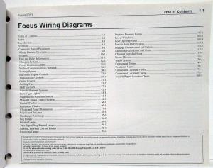 2011 Ford Focus Electrical Wiring Diagrams Manual