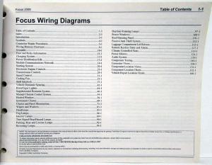 2009 Ford Focus Electrical Wiring Diagrams Manual