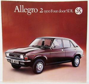 1973-1978 Austin Allegro 2 1500 Four Door SDL Sales Folder