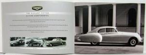 2000 Bentley Brief History Past & Present Models Sales Brochure in 3 Languages
