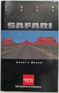 1993 GMC Truck Safari Owners Manual