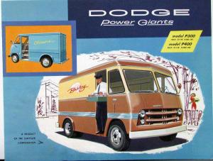 1958 Dodge P300 P400 Delivery Truck Fwd Control Model Sales Folder Orig Dtd 8 20