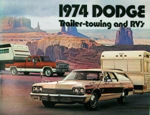 1974 Dodge Trailer Towing RV Color Sales Brochure Original