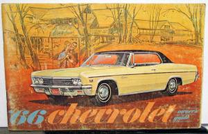 1966 Chevrolet Owners Manual Original Chevy Biscayne Bel Air Impala SS Caprice