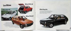 1975-1980 Fiat Special Salon Sales Brochure - French Text