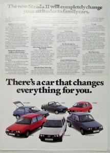 1982-1984 Fiat Strada II Sales Folder - UK Market