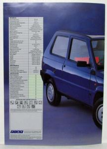 1988 Fiat Panda Fantasia Spec Folder - UK Market