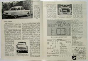 1957 Ford Consul II Article Reprints from Autocar and Road & Track