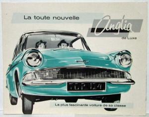 1960 Ford Anglia Sales Folder - French Text - Swiss Market