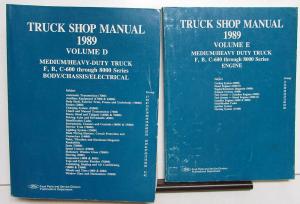 1989 Ford Truck F B C-600 through 8000 Service Shop Repair Manual 2 Vol Set