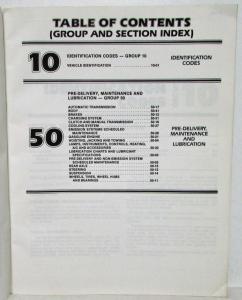 1983 Ford Car Pre-Delivery Maintenance and Lubrication Service Shop Manual