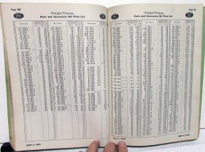 1928-1949 Ford Dealer Parts Accessories Wholesale Net Price List Book Car Truck