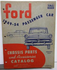 1949-1954 Ford Dealer Chassis Parts & Accessories Catalogue Book Passenger Car