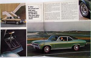 1969 Chevrolet Nova Coupe Sedan SS Color Sales Brochure Revision 1 Original