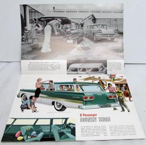 1958 Ford Station Wagons Country Squire Del Rio Ranch XL Sales Brochure Dtd 9 57