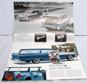 1958 Ford Station Wagons Country Squire Del Rio Ranch XL Sales Brochure Dtd 9 57