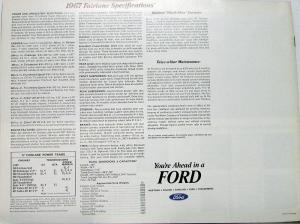 1967 Ford Fairlane 500 XL GT GTA Cupe Hardtop Sedan CANADIAN Sales Brochure