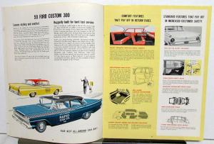 1959 FORD TAXI CAB CUSTOM 300 FAIRLANE SALES BROCHURE TAXICAB
