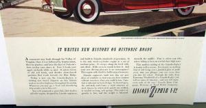 1940 Lincoln Zephyr Color Ad Proof Time Fortune Saturday Evening Post Magazine