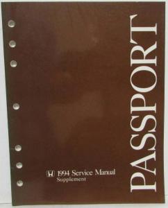 1994 Honda Passport Service Shop Repair Manual Supplement