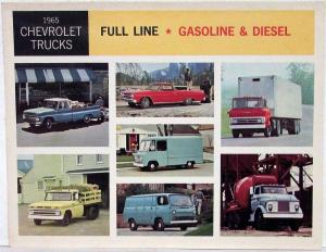 1965 Chevrolet Truck Full Line Light Med Heavy Duty Sales Folder Rev 1 Original