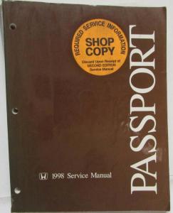 1998 Honda Passport Service Shop Manual - Fuel & Emissions - Contents & Index
