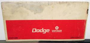 1970 Dodge Dart Custom Swinger 340 ORIGINAL Owners Manual Care & Op