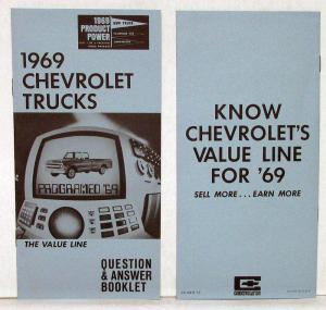 1969 Chevy Truck Salesmans Q&A Light Med Heavy Duty Chevy Van P Series Booklet