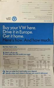 1968 Volkswagen European Delivery Here is How And How Much Sales Folder