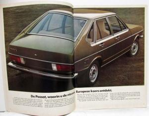 1973 VW De Passat Sales Brochure - Dutch Text and Market
