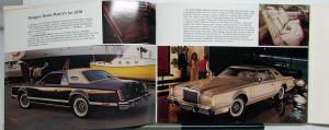 1978 Lincoln Mark V Continental & Versailles Prestige Sales Brochure Tom Selleck