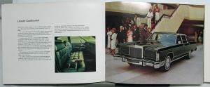 1978 Lincoln Mark V Continental & Versailles Prestige Sales Brochure Tom Selleck
