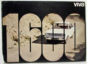 1968 Vauxhall Viva 1600 Sales Brochure
