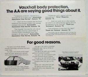 1975 Vauxhall Put This Between You and Bad Weather Sales Brochure