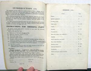 1961 MG Midget Owners Service Parts List - Multi-Language