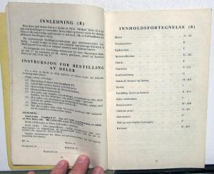 1961 MG Midget Owners Service Parts List - Multi-Language
