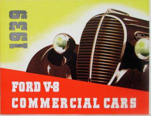 1939 Ford V8 Commercial Cars Panel Truck Pickup Stake Sedan Sales Brochure 10/38