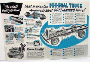 1951 Federal Truck Dealer Sales Brochure Style Liner Medium Heavy Duty Full Line