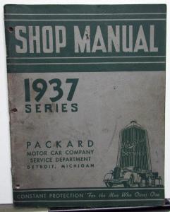 1937 Packard Dealer Service Shop Manual Six 120-C Super Eight Twelve Original