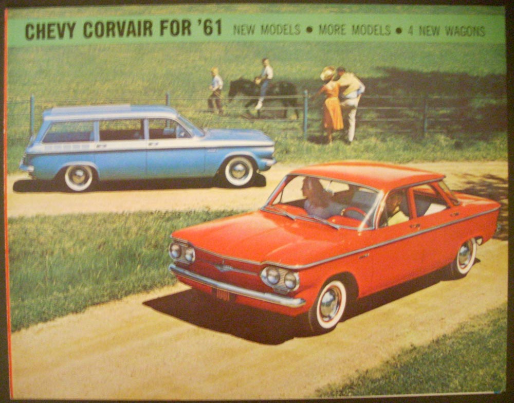 1961 Chevrolet Corvair 500 700 Wagon Monza Club Coupe Greenbrier Sales Folder
