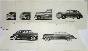1940 1941 1942 1946 1947 1948 Pontiac Image Plates Set of 6
