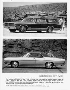 1968 Ford LTD in Country Squire & 4-Door Hardtop Press Release Photo & Text 0073