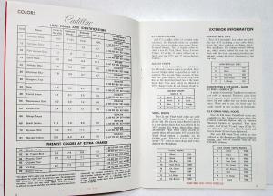 1973 Cadillac Optional Specs Calais DeVille Fleetwood Commercial Chassis Book